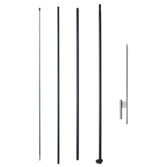 Feather Flag Pole Kit, Swooper Flag Pole Set 16.3 ft, Sign Flag Poles for Business Advertising Flags Outdoor, with A Ground Stake and Carrying Bag (Flag Not Included)