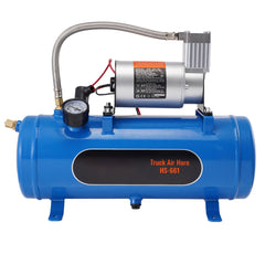 12V Air Compressor with Tank 1.6 Gallon/6 L, Train Horn Air Compressor, 120 psi Working Pressure Onboard Air Compressor System for Train Air Horns, Inflating Tires, Air Mattresses