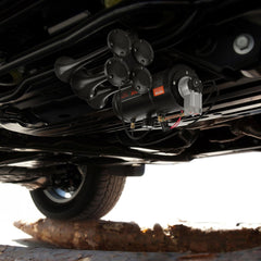 Train Horns Kit, 4 Trumpet Air Horn Kit, 150dB Train Horns for Pickup Trucks, 12V 120 psi Air Compressor 0.8 Gal/3 L Tank with Gauge for Any 12V Vehicle Car Truck Train Van Boat