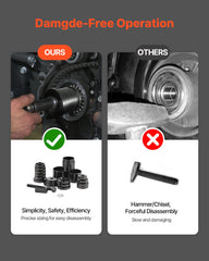 Wheel Bearing Press Kit, 23 PCS FWD Bearing Puller Tools, for Front Wheel Drive Bearing Removal and Installation, Wheel Bearing Tool with Sliding Screw, Bushings, Sleeve Plates, Storage Case