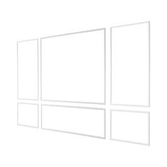 Wall Molding 3 Pack, Wainscoting Panels Kit, Lightweight Paintable Polystyrene, Easy to Install Accent Wall Trim for Interior Décor Living Room, Bedroom, Home, White (79x160 + 79x61 cm)
