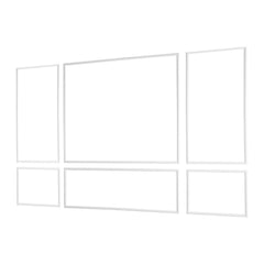 Wall Molding 3 Pack, Wainscoting Panels Kit, Lightweight Paintable Polystyrene, Easy to Install Accent Wall Trim for Interior Décor Living Room, Bedroom, Home, White (79x160 + 79x61 cm)