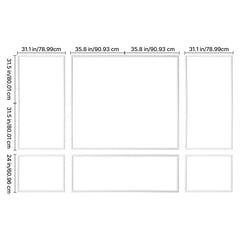 Wall Molding 3 Pack, Wainscoting Panels Kit, Lightweight Paintable Polystyrene, Easy to Install Accent Wall Trim for Interior Décor Living Room, Bedroom, Home, White (79x160 + 79x61 cm)