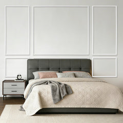 Wall Molding 3 Pack, Wainscoting Panels Kit, Lightweight Paintable Polystyrene, Easy to Install Accent Wall Trim for Interior Décor Living Room, Bedroom, Home, White (58x143 + 58x58 cm)