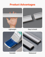 Wall Molding Kit, Wainscoting Panels, Lightweight Paintable Polystyrene, Easy to Install, Wide & Narrow Accent Wall Trim for Interior Décor Living Room, Bedroom, Home, White (197 x 98 cm )