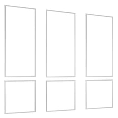 Wall Molding 3 Pack, Wainscoting Panels Kit, Lightweight Paintable Polystyrene, Easy to Install, Waterproof Accent Wall Trim for Interior Décor Living Room, Bedroom, White (61x137 + 61x61 cm)
