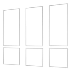 Wall Molding 3 Pack, Wainscoting Panels Kit, Lightweight Paintable Polystyrene, Easy to Install, Waterproof Accent Wall Trim for Interior Décor Living Room, Bedroom, White (61x137 + 61x61 cm)