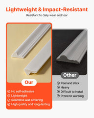Wall Molding 3 Pack, Wainscoting Panels Kit with Dual-Line Wide & Narrow Profile, Lightweight Paintable Polystyrene, Easy to Install Accent Wall Trim for Interior Living Room, Bedroom,White