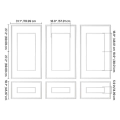 Wall Molding 3 Pack, Wainscoting Panels Kit with Dual-Line Wide & Narrow Profile, Lightweight Paintable Polystyrene, Easy to Install Accent Wall Trim for Interior Living Room, Bedroom,White