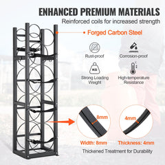 Refrigerant Tank Rack, with 3 x 30lbs and Other 3 Small Bottle Tanks, Cylinder Tank Rack 12.79x12.99x47.12 in, Refrigerant Cylinder Rack and Holders for Freon, Gases, Oxygen, Nitrogen