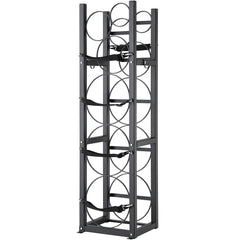Refrigerant Tank Rack, with 3 x 30lbs and Other 3 Small Bottle Tanks, Cylinder Tank Rack 12.79x12.99x47.12 in, Refrigerant Cylinder Rack and Holders for Freon, Gases, Oxygen, Nitrogen