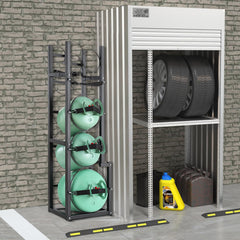 Refrigerant Tank Rack, with 1 x 50lb, 2 x 30lb and Other 3 Small Bottle Tanks, Cylinder Tank Rack 15.55x12.99x49.8 in, Refrigerant Cylinder Rack and Holders for Freon, Gases, Oxygen, Nitrogen