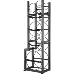 Refrigerant Tank Rack, with 1 x 50lb, 2 x 30lb and Other 3 Small Bottle Tanks, Cylinder Tank Rack 15.55x12.99x49.8 in, Refrigerant Cylinder Rack and Holders for Freon, Gases, Oxygen, Nitrogen