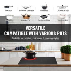 Built-in Electric Cooktop Radiant Ceramic Cooktop 4 Burners 23.2x20.5 inch
