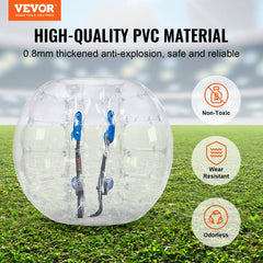 Inflatable Bumper Ball 1-Pack, 4FT/1.2M Body Sumo Zorb Balls for Teen & Adult, 0.8mm Thick PVC Human Hamster Bubble Balls for Outdoor Team Gaming Play, Bumper Bopper Toys for Garden, Yard, Park