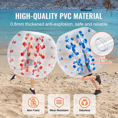 Inflatable Bumper Balls 2-Pack, 4FT/1.2M Body Sumo Zorb Balls for Teen & Adult, 0.8mm Thick PVC Human Hamster Bubble Balls for Outdoor Team Gaming Play, Bumper Bopper Toys for Garden, Yard, Park