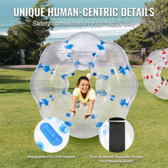 Inflatable Bumper Balls 2-Pack, 4FT/1.2M Body Sumo Zorb Balls for Teen & Adult, 0.8mm Thick PVC Human Hamster Bubble Balls for Outdoor Team Gaming Play, Bumper Bopper Toys for Garden, Yard, Park