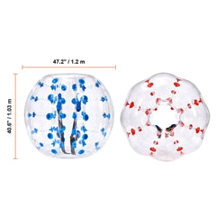 Inflatable Bumper Balls 2-Pack, 4FT/1.2M Body Sumo Zorb Balls for Teen & Adult, 0.8mm Thick PVC Human Hamster Bubble Balls for Outdoor Team Gaming Play, Bumper Bopper Toys for Garden, Yard, Park