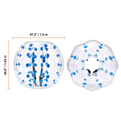 Inflatable Bumper Ball 1-Pack, 4FT/1.2M Body Sumo Zorb Balls for Teen & Adult, 0.8mm Thick PVC Human Hamster Bubble Balls for Outdoor Team Gaming Play, Bumper Bopper Toys for Garden, Yard, Park