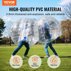 Inflatable Bumper Balls 2-Pack, 4FT/1.2M Body Sumo Zorb Balls for Teen & Adult, 0.8mm Thick PVC Human Hamster Bubble Balls for Outdoor Team Gaming Play, Bumper Bopper Toys for Garden, Yard, Park