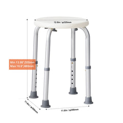 Shower Chair for Inside Shower, Adjustable Height Shower Stool, Non-Slip Bench Bathtub Seat Stool for Elderly Disabled Adults Handicap, 300 lbs Capacity