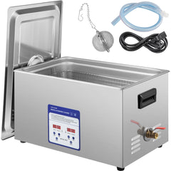 Digital Ultrasonic Cleaner 30L Ultrasonic Cleaning Machine 40kHz Sonic Cleaner Machine 316 & 304 Stainless Steel Ultrasonic Cleaner Machine with Heater & Timer for Cleaning Jewelry Glasses Watch
