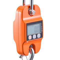 Digital Crane Scale, 880 lbs/400 kg Max Capacity, Handheld Hanging Scale with Cast Aluminum Case & LCD Display, 100 g Division & 3 Unit Switch, Auto-Off Setting for Farm Hunting Fishing, Orange