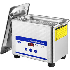 0.8L Professional Ultrasonic Cleaner 304 Stainless Steel Digital Lab Ultrasonic Cleaner with Timer for Jewelry Watch Glasses Circuit Board Dentures Small Parts Dental Instrument (0.8L)