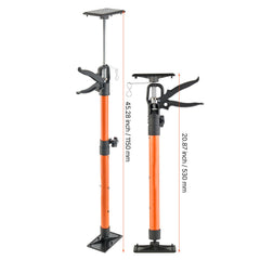 Cabinet Jack Support Pole, 2-Pack, 54-155 cm Steel Telescopic Quick Support Rod, Adjustable 3rd Hand System up to 70 kg Capacity for Installing Cabinets, Lifting Drywall, Cargo Bars