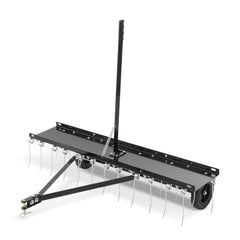 Tow Behind Dethatcher, 1219mm Tow Dethatcher with 24 Spring Steel Tines, Lawn Dethatcher Rake for ATV or Mower, Tow Behind Lawn Rake with Lift Handle for Garden Farm Grass