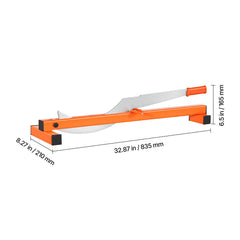 304.8mm Vinyl Floor Cutter, 10mm Thick Laminate Flooring Cutter with Cutting Angle Guide, Rubber Handle, Honing Stone, D2 Steel Blade for Cutting Laminate, Vinyl, Home Renovation