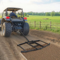 Drag Harrow, 74" Width Tow Behind Drag Harrow, Q235 Steel Driveway Grader with Adjustable Bars & Pin Hitch, Support up to 50 lbs, Tractor Driveway Harrow for ATVs, UTVs, Garden Lawn Tractors