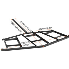 Driveway Drag, 84" Width Tow Behind Drag Harrow, Q235 Steel Driveway Grader with Adjustable Bars, Support up to 50 lbs, Driveway Tractor Harrow for ATVs, UTVs, Garden Lawn Tractors