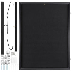 Jersey Display Frame Case, 590 x 790 x 40 mm, Large Lockable Sport Jersey Shadow Box with 98% UV Protection PC Glass and Hangers, for Baseball Basketball Football Hockey Shirt and Uniform