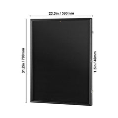 2PCs Jersey Display Frame Case, 590 x 790 x 40 mm, Large Lockable Sport Jersey Shadow Box with 98% UV Protection PC Glass and Hangers, for Baseball Basketball Football Hockey Shirt and Uniform