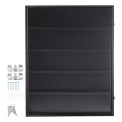 35 Graded Sports Card Display Case, 617 x 775 x 55 mm, Baseball Card Display Frame with 98% UV Protection Clear View PC Glass, Lockable Wall Cabinet for Football Basketball Hockey Trading Card