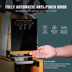 Fully Automatic Cup Sealing Machine, 500-650 Cups/H, Cup Sealer Machine for 190 mm Tall & 90/95 mm Cup, Electric Boba Tea Sealer with Digital Control LCD Panel for Bubble Milk Tea Coffee, Gold