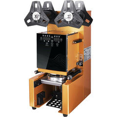 Fully Automatic Cup Sealing Machine, 500-650 Cups/H, Cup Sealer Machine for 190 mm Tall & 90/95 mm Cup, Electric Boba Tea Sealer with Digital Control LCD Panel for Bubble Milk Tea Coffee, Gold