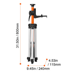 Laser Level Tripod, 1/4"-20 & 5/8"-11 Thread Mount, 40.94-133.85 inch Height Adjustment with Level Bubble & Heavy-duty Stand, Extendable Pole Lightweight Aluminum Tripod for Laser Scanner