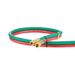 Oxygen Acetylene Hose, 1/4-Inch x 25FT Oxy Acetylene Hose with 9/16"-18 LH/RH B Fittings, R Grade Welding Torch Twin Hose with 300PSI Maximum Working Pressure for Cutting Soldering Brazing