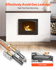 Gas Pilot Assembly, OE 446-512A, HSRV 446-512A, SRV 446-512A Fireplace Gas Pilot Assembly Kit, Natural Gas Ignition Replacement, Compatible with Heat & Glo, Heatilator, Lennox, Regency Models