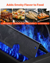 Flavorizer Bars, 44cm Grill Replacement Part, for Weber Genesis ll 310 315 335 340, E/S 325s, ES/SX 325s, E/S 335, EX/SX/EPX-335 Grills, Porcelain-enameled Steel Thicker Heat Plate, 5 Pack