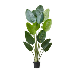 Artificial Bird of Paradise 1829 mm Tall, Fake Tropical Plants with with 13 Trunks & White Pot, Faux Floor Silk Tree, Large Trees for Home Office Living Room Decor House Warming, Indoor Outdoor