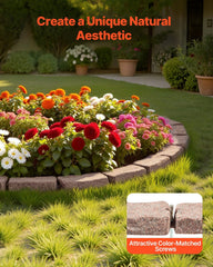 Faux Stone Landscape Edging 1180 x 95 x 57 mm Garden Lawn Edging for Walkway Brown