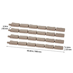Faux Stone Landscape Edging 1180 x 95 x 57 mm Garden Lawn Edging for Walkway Brown
