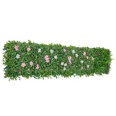 Artificial Luxury Flower Wall Backdrop, 2 PCS, Each Panel 61 x 243.8 cm, Gorgeous 3D Silk Floral Backdrop Pet Friendly, Easy Installation Flower Wall Panel for Wedding, Event, Party, Home Decor