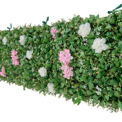Artificial Luxury Flower Wall Backdrop, 2 PCS, Each Panel 61 x 243.8 cm, Gorgeous 3D Silk Floral Backdrop Pet Friendly, Easy Installation Flower Wall Panel for Wedding, Event, Party, Home Decor