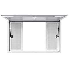 Concession Window 1346x838 mm, Aluminum Alloy Service Window for Food Truck, Up to 85 Degrees Stand Serving Window with 4 Sliding Windows, Awning Door, and Drag Hook, for Concession Trailers