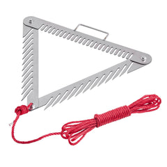 24in Aquatic Weed Rake, 3-Sided Lake Weed Rake with Handle, Portable and Foldable Pond Water Grass Razor, Stainless Steel Throwable Floating Pond Weeds Cutter with 30 ft Rope, for Lakes Ponds