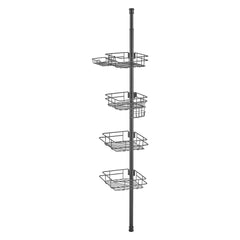 42" to 114" High Shower Corner Caddy Tension Pole Rust-Proof Tension Pole